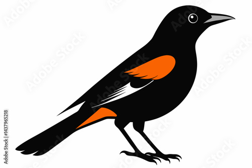 oriole sihouette black vector