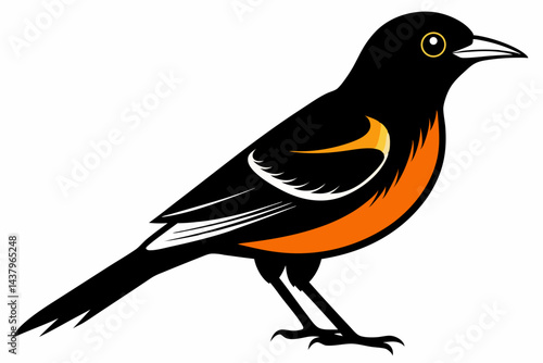 oriole sihouette black vector