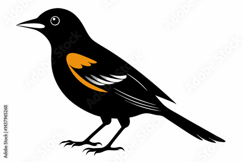 oriole sihouette black vector