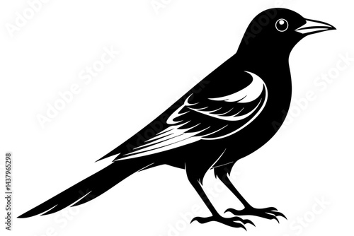 oriole sihouette black vector