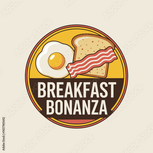 Breakfast Bonanza Vintage Diner Badge