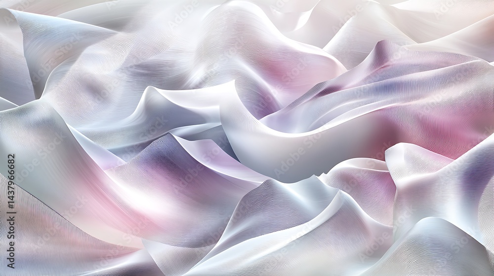 Obraz premium Soft Pastel Fabric Waves Texture.