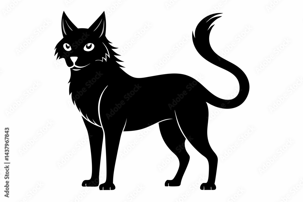 Obraz premium moyna sihouette black vector