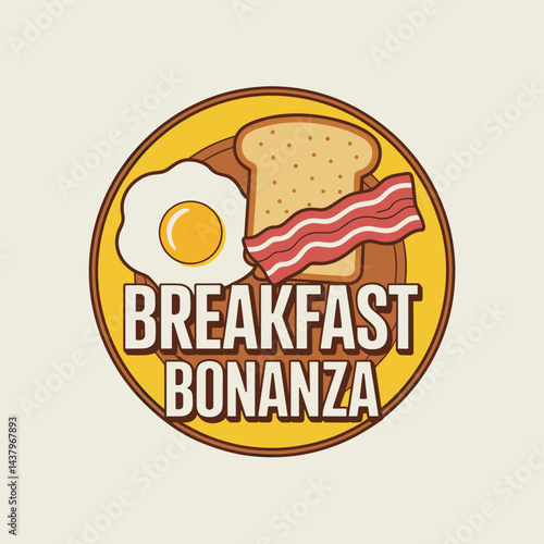 Breakfast Bonanza Vintage Diner Badge