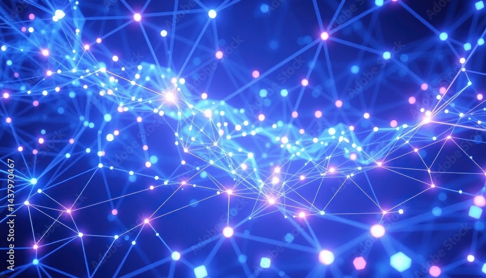 Futuristic Interconnected Network Representing Global Data Exchange and Communication Futuristic Interconnected Network Representing Global Data Exchange and Communication