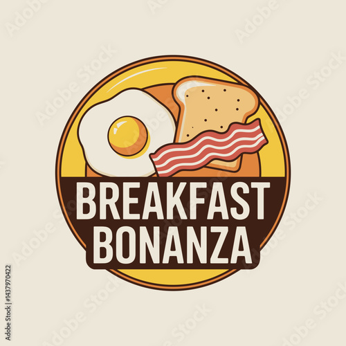 Breakfast Bonanza Vintage Diner Badge