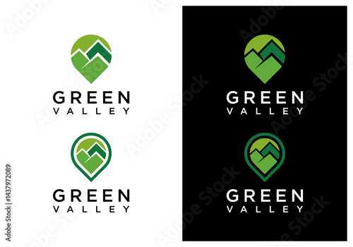 ocation pin and hill logo design