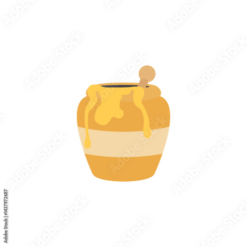 honey jar pot ceramic vase vector emoji illustration symbol sign icon 