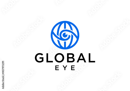 global eye logo template design vector, design concept, creative Icon.