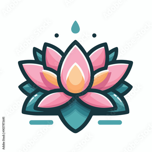 lotus, flower, beauty, vector, nature, floral, blossom, leaf, illustration, icon, plant, natural, meditation, bloom, petal, design, spa, isolated, art, flora, background, decoration, lily, pink, zen, 