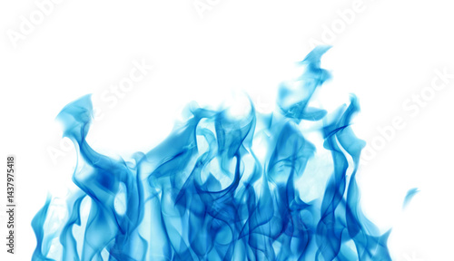 isolated on white blue flame hot tips
