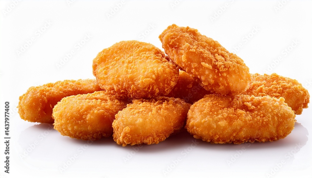 chicken nuggets isolated on white background chicken nuggets isolated on white background
