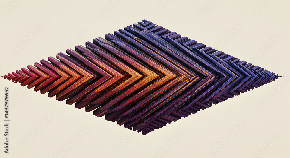 Abstract Geometric Pattern Made Of Chevron Lines with Gradient Colors Abstract Geometric Pattern Made Of Chevron Lines with Gradient Colors