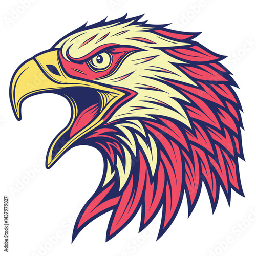 Wallpaper Mural Bold Eagle Head Illustration Torontodigital.ca