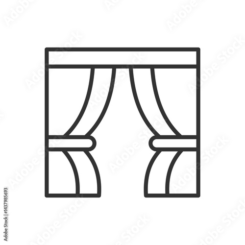 Curtain Icon Sign Symbol