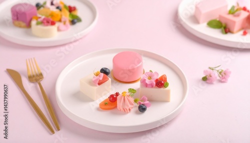 Wallpaper Mural 美しいデザートとエディブルフラワー Torontodigital.ca