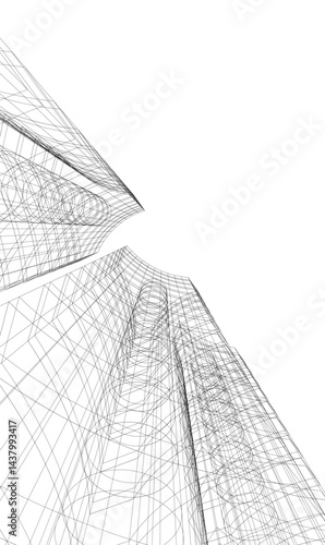 Architecture building. Design background vector illustration