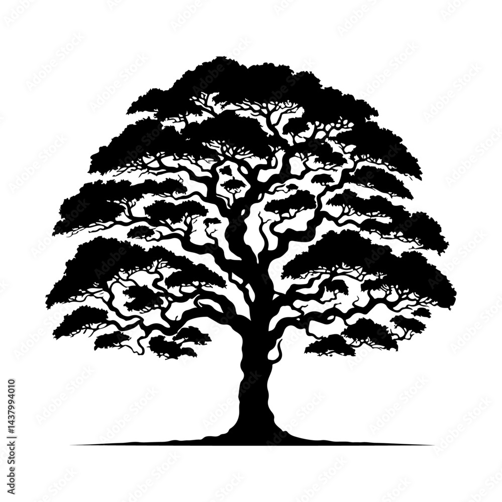 Fototapeta premium tree silhouette vector style