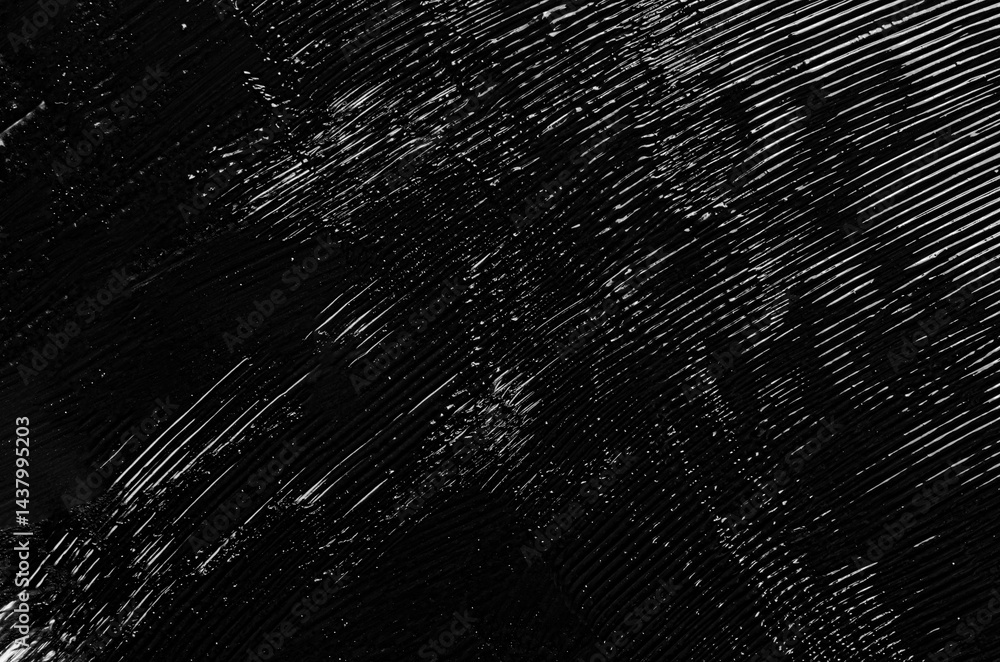 The texture of black mascara. The texture of black mascara.