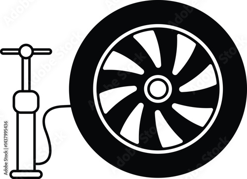 Car tire fitting services design concept