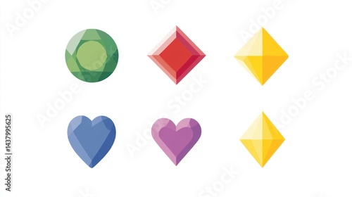 Free Download Gemstones collection illustration of jewelry, gems or jewels for game elements - GFXLoad