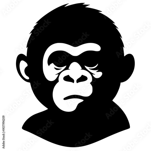 Silhouette portrait of a baby kingkong