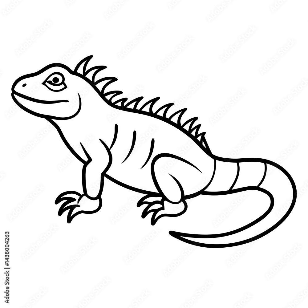 Iguana Outline Art Iguana Outline Art