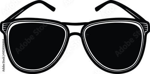 Sunglasses Silhouette White Background