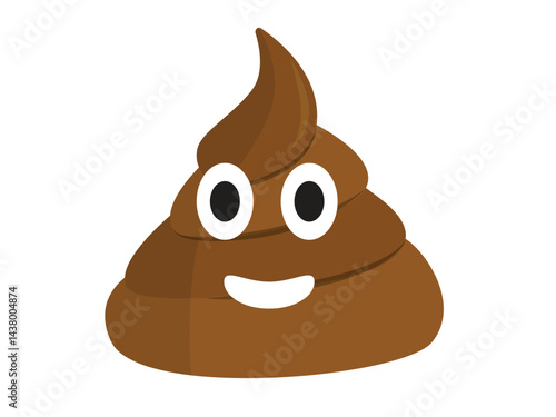 swirl poop cartoon simple vector illustration