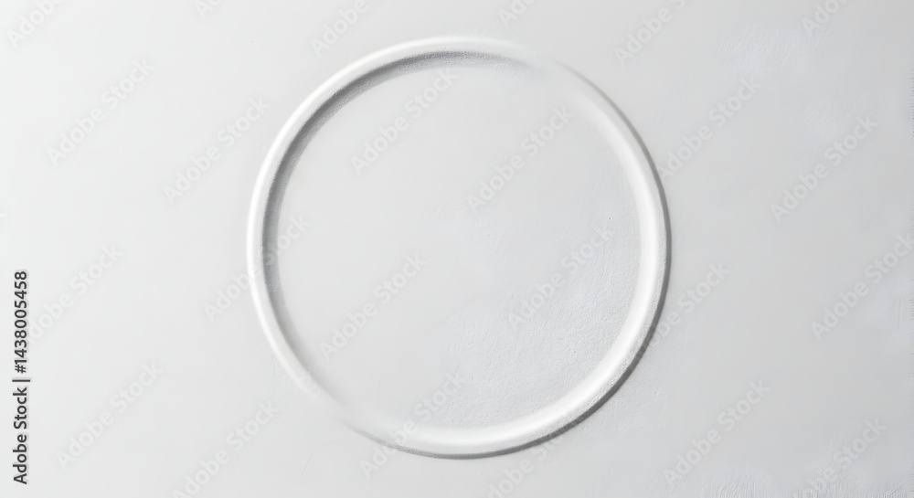 Abstract White Circle Frame On Subtle Textured Grayish Wall Background Abstract White Circle Frame On Subtle Textured Grayish Wall Background