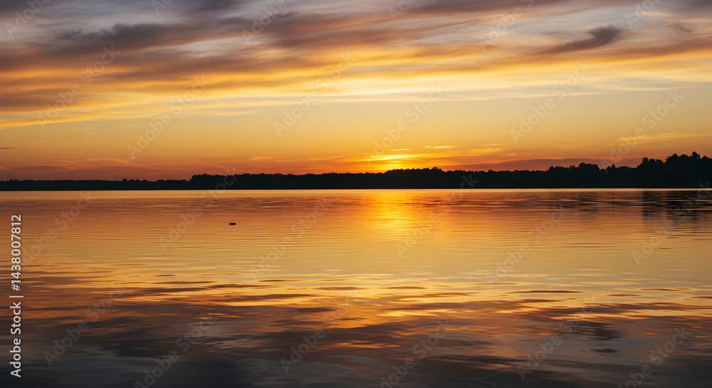 Golden Hour Reflections Capturing Serenity at the Water's Edge at Twilight Golden Hour Reflections Capturing Serenity at the Water's Edge at Twilight