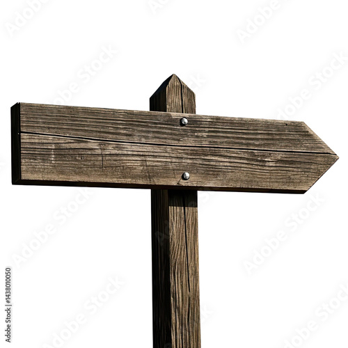 Weathered Wooden Signpost, Generative AI