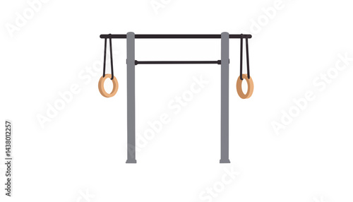 Calisthenics workout equipment on white background, fitness inspiration