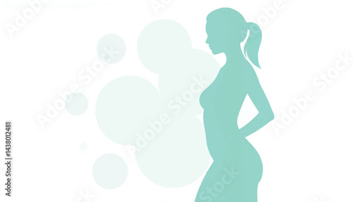 Abstract silhouette showing fat reduction concept in light colors, health