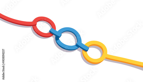 Vibrant resistance bands arranged neatly on white background, fitness concept