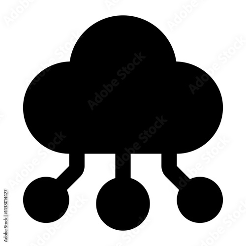 cloud computing icon for illustration