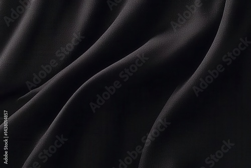 Dark drapes of smooth, flowing fabric