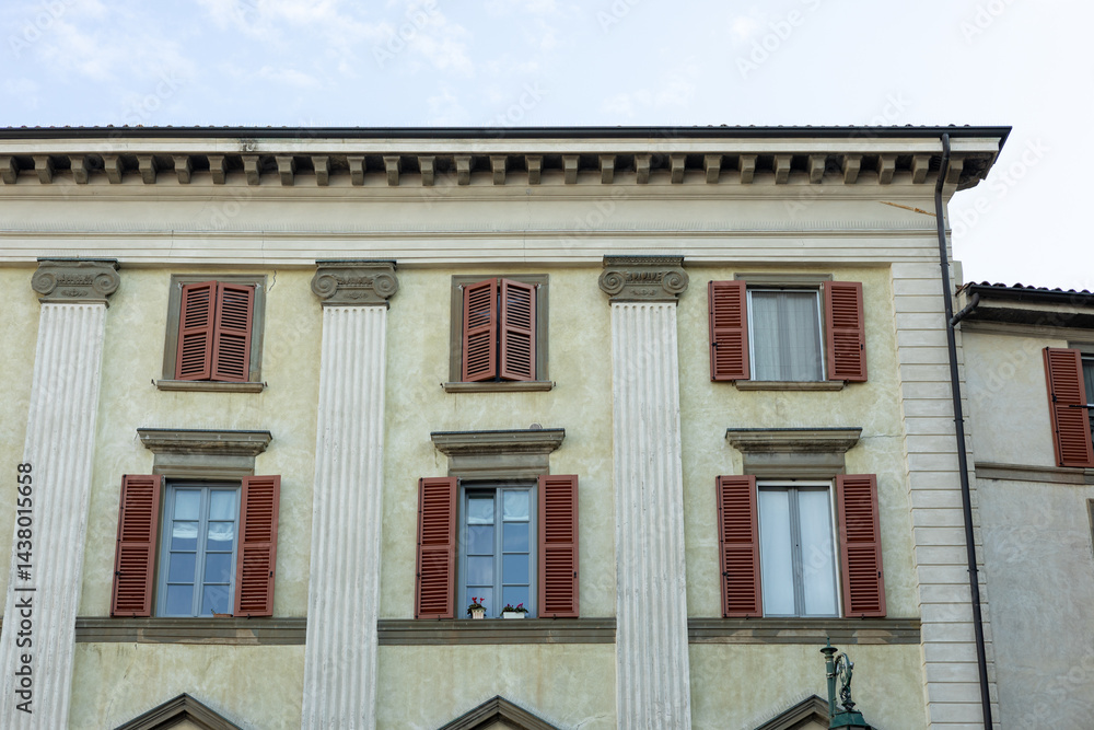 Houses and streets of the historical part in Italy