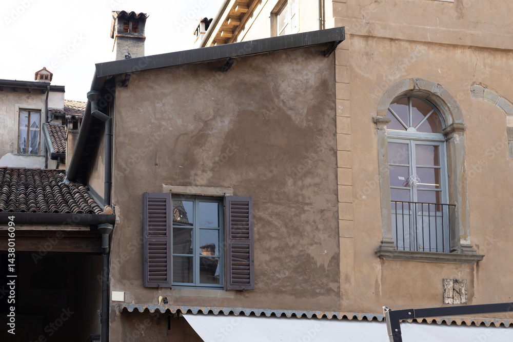 Houses and streets of the historical part in Italy