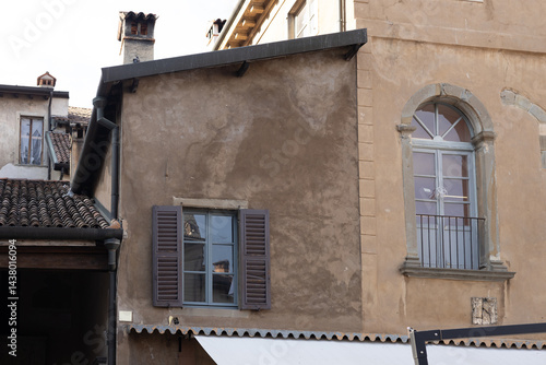 Houses and streets of the historical part in Italy