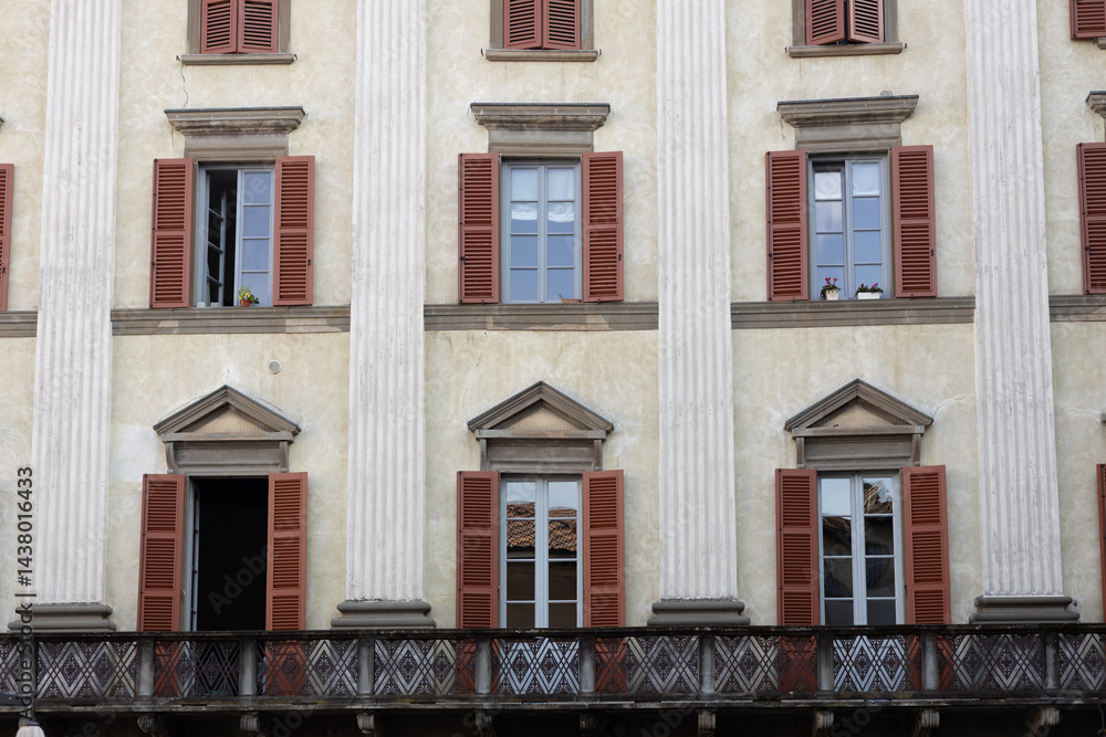 Houses and streets of the historical part in Italy