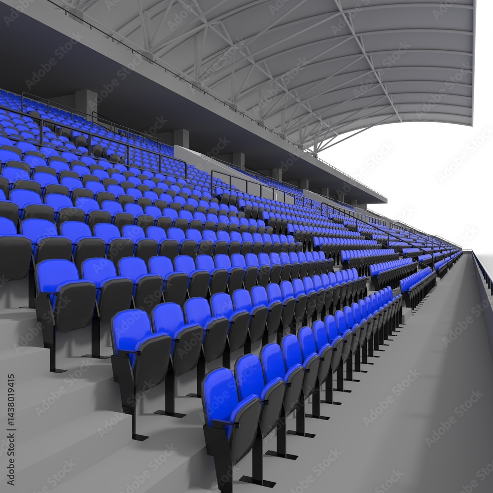Fototapeta premium 3d render Bleachers design element. Furniture