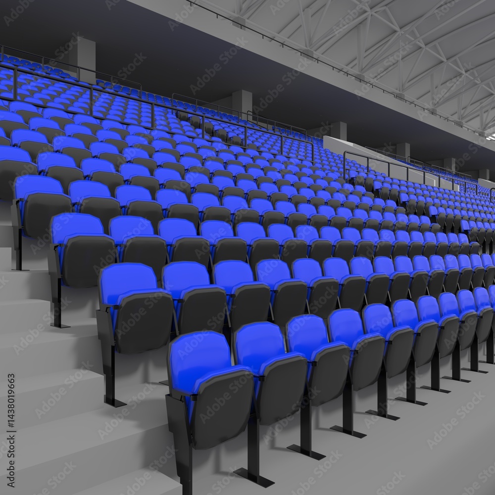 Fototapeta premium 3d render Bleachers design element. Furniture