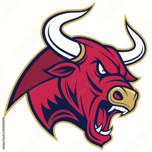 Angry Bull Mascot Logo