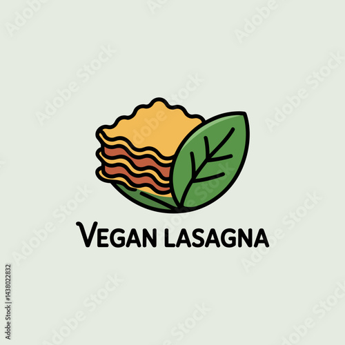 Vegan Lasagna Logo Badge