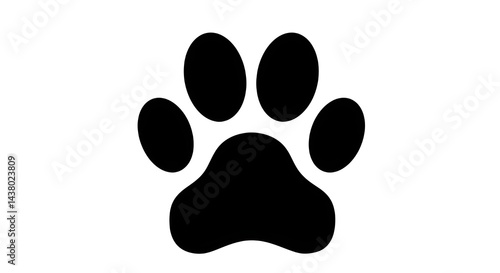 Icono plano de huella de pata de perro o gato para aplicaciones y sitios web de animales