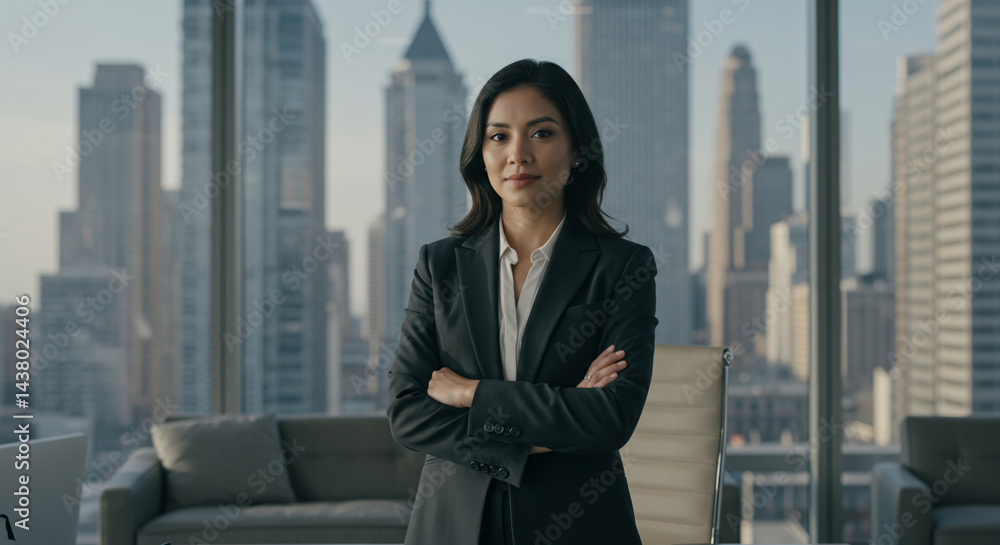 Confident Businesswoman in Modern Office Confident Businesswoman in Modern Office