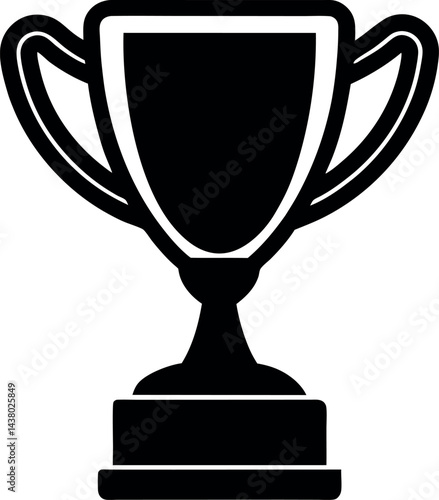 Trophy Silhouette Vector | Award and Achievement Black Vector
