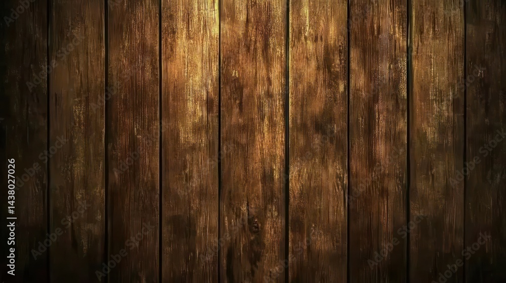 Naklejka premium Dark Brown Wooden Planks Background Texture Image