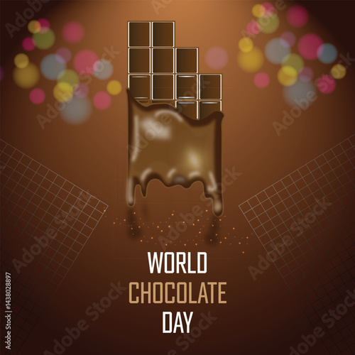 Chocolate day illustration with chocolate